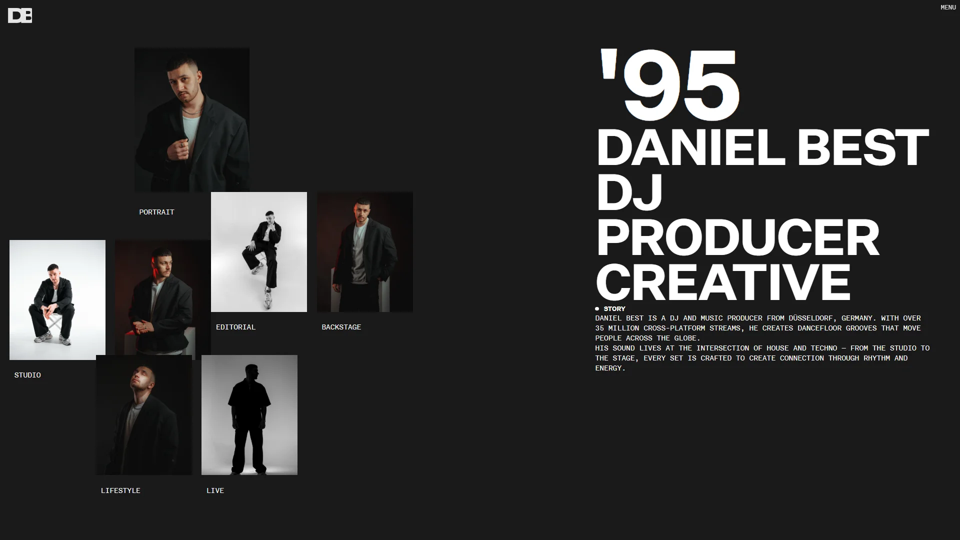 DJ & Producer Website — Daniel Best — Screenshot 3